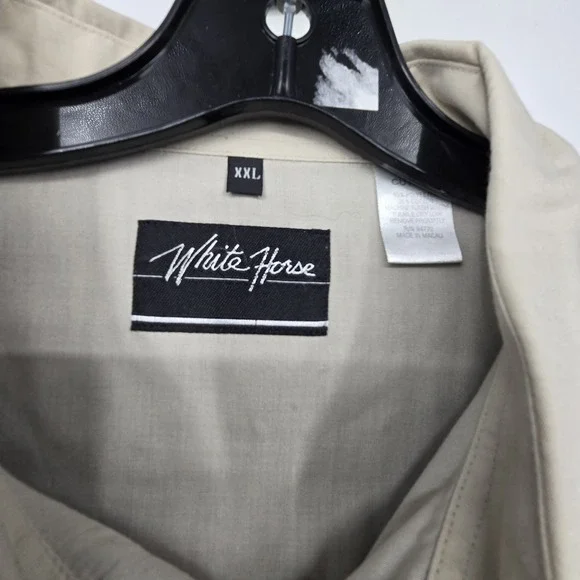 Vintage Y2K White Horse Western Pearl Snap Shirt Men's XXL Black Cream Rodeo - Picture 5 of 11